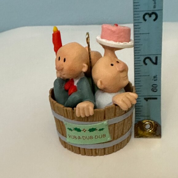 Vintage Hallmark Keepsake Ornament Three Men In A Tub 1987 - Picture 2 of 9